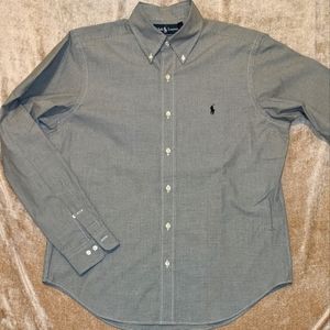 VINTAGE RALPH LAUREN Blue Labe Men's Dress Shirt, Size 15.5 M, Made in HK